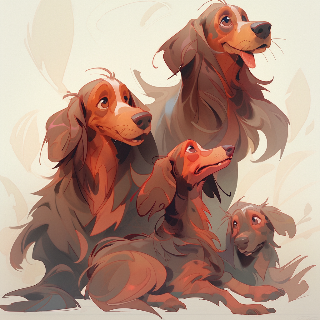 Expressive Spaniel Dog Art by Loish