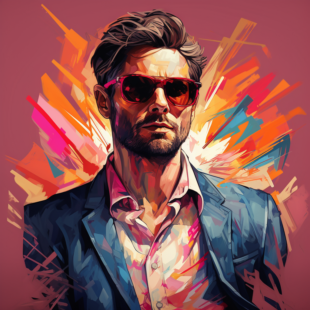 Stylish and Expressive Man Illustration