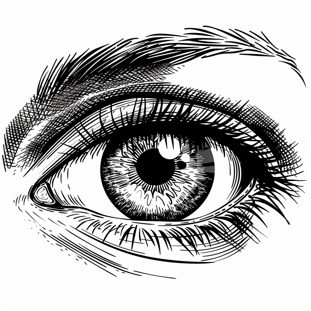 Simple eye clip art illustration