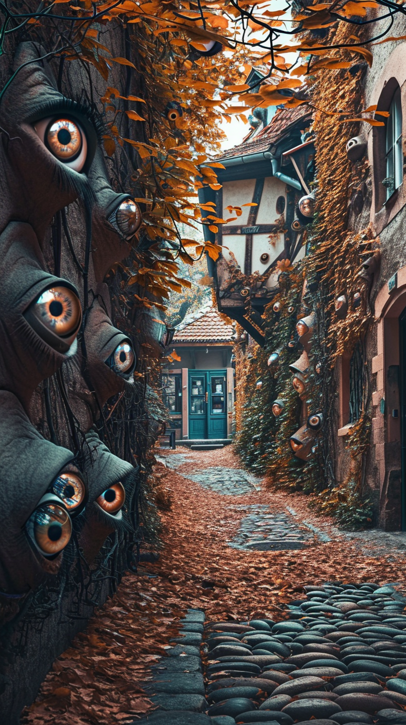 Eye-Filled Street Scene