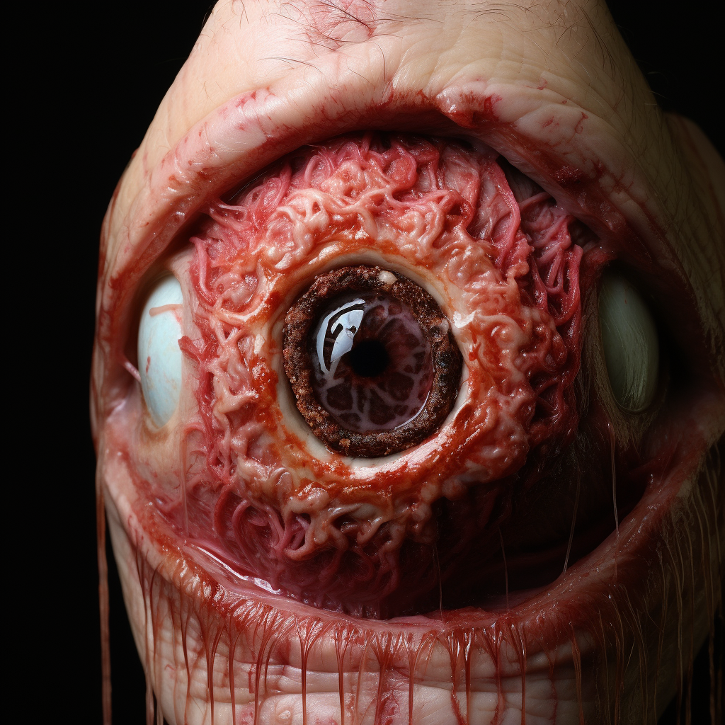 Raw meat eye roast