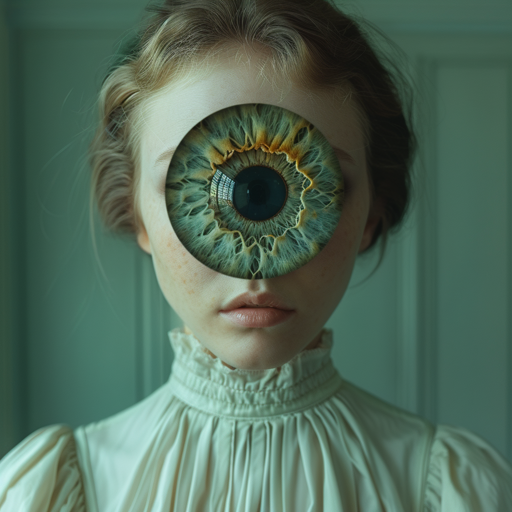 Stunning eyeball head party photo