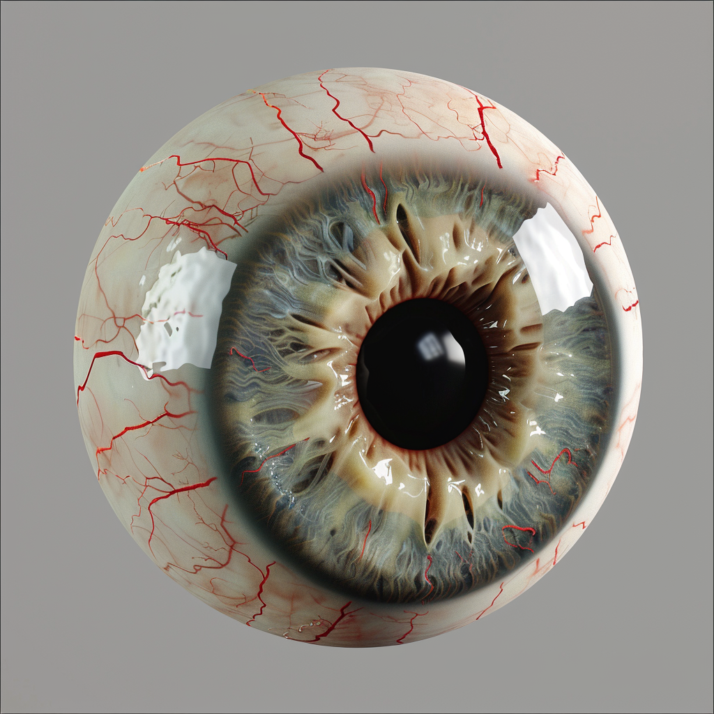 Eyeball veins profile realistic raw