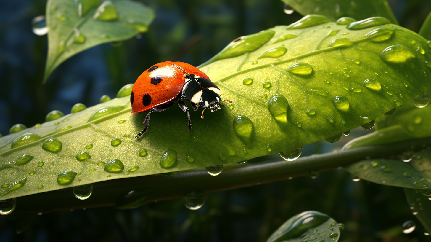 Eyespot ladybug on a leaf