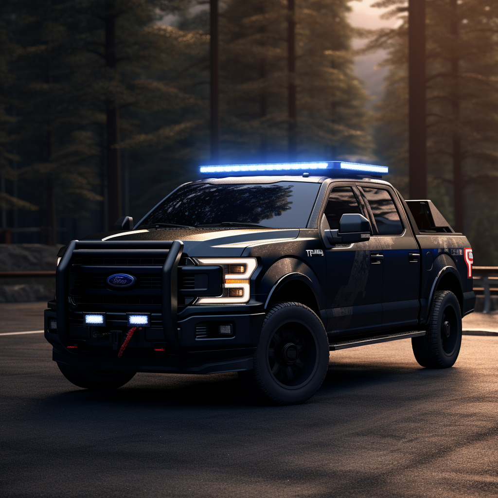 F150 police truck in action