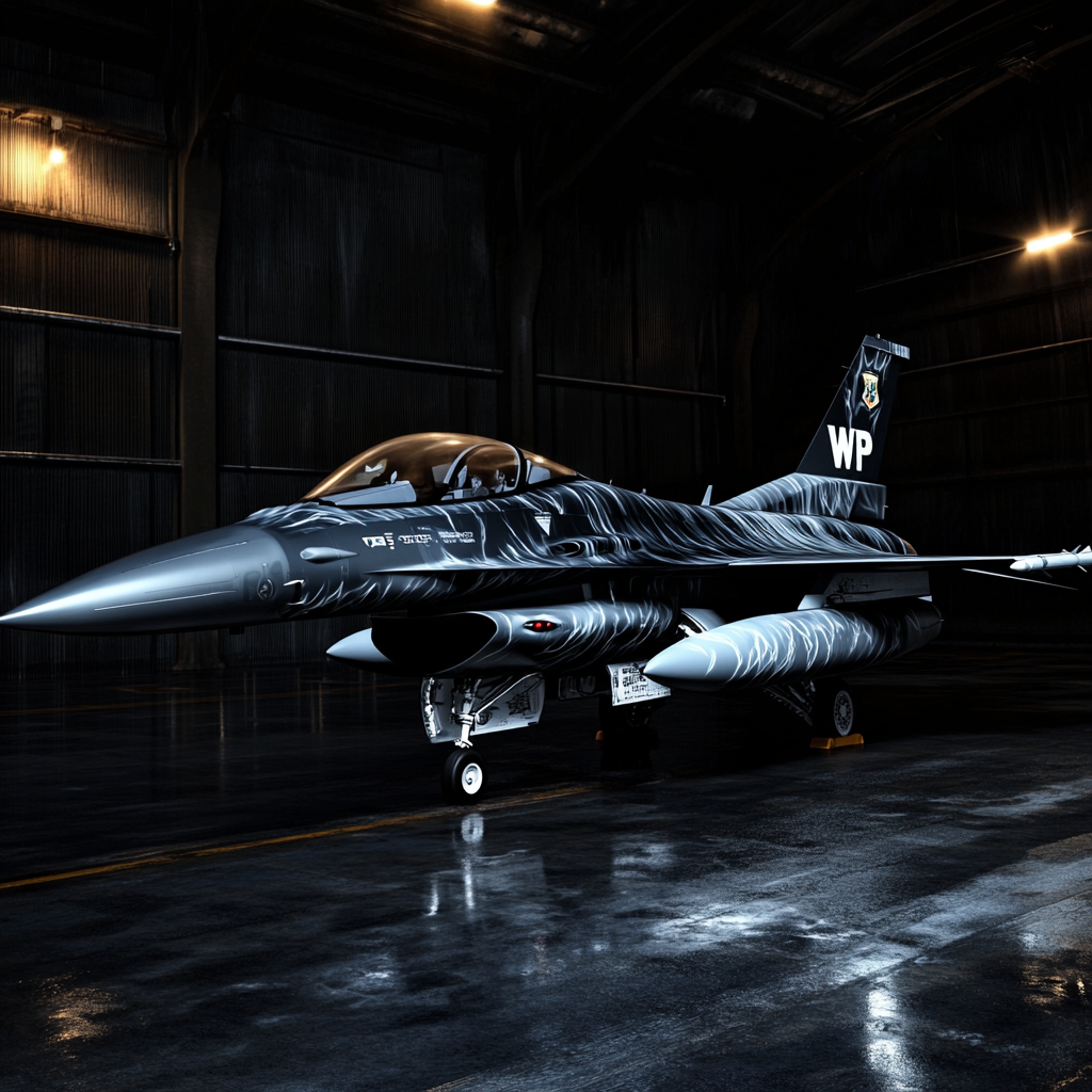 Custom Wolf Painted Fighter Jet