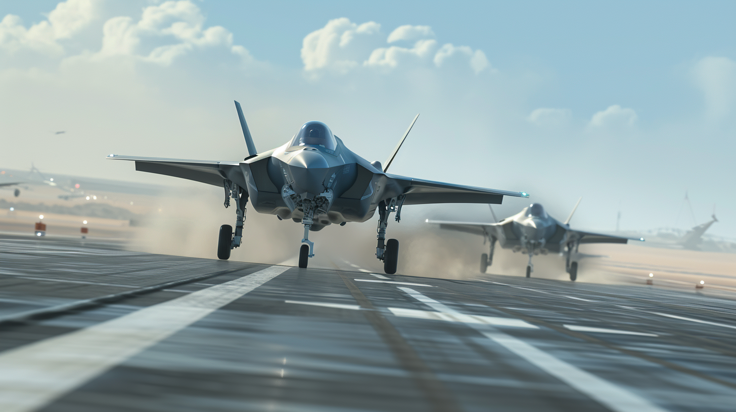 F35 Fighter Jets Taking Off