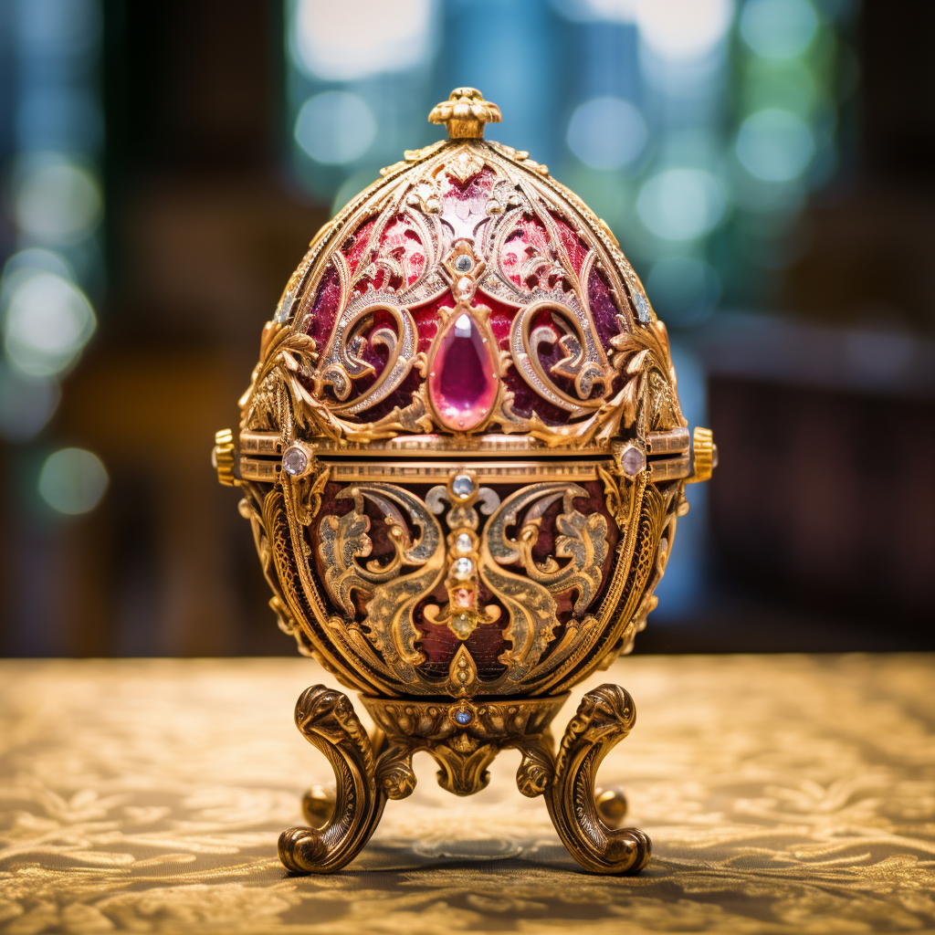 Close-up of a Precious Fabergé Egg