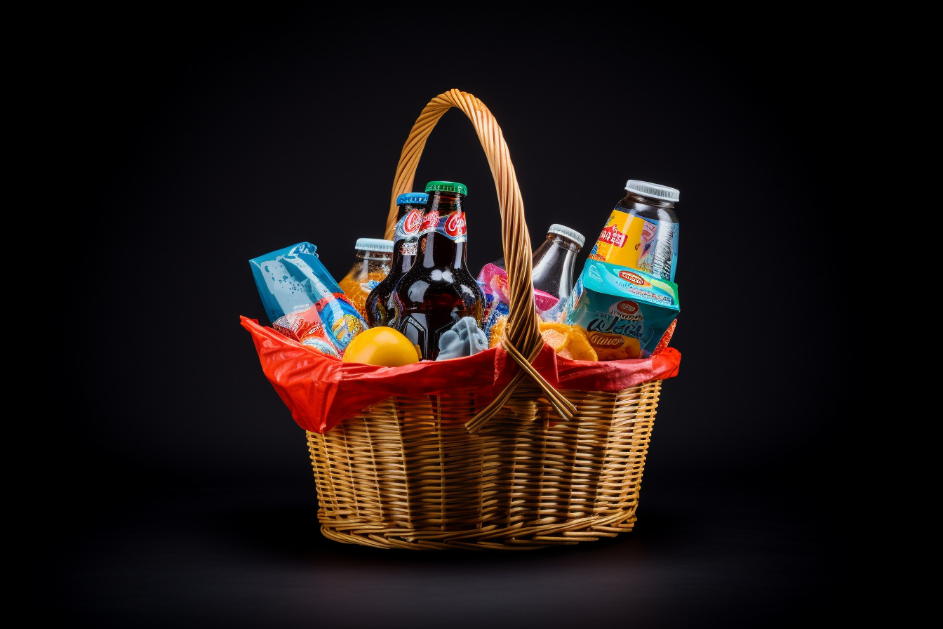 Fabric Shopping Basket with Handles