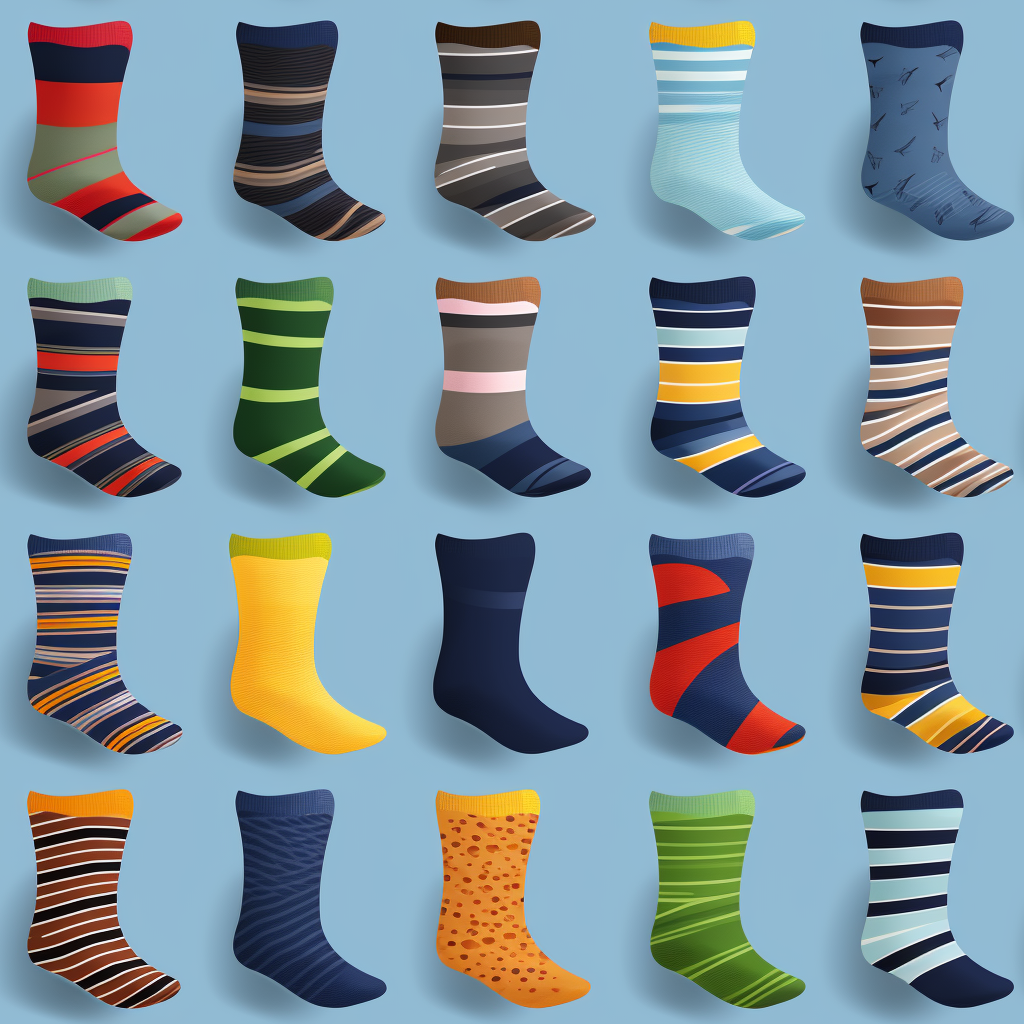 Realistic fabric socks pattern