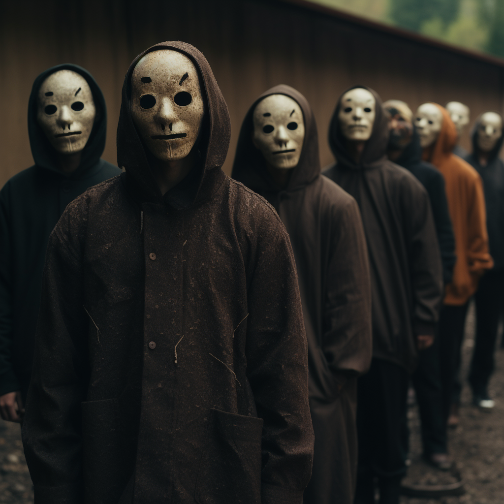 Faceless mask cult photo