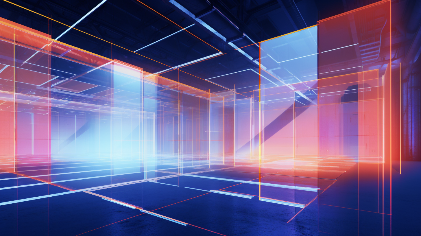 Factory Construction Hologram Background