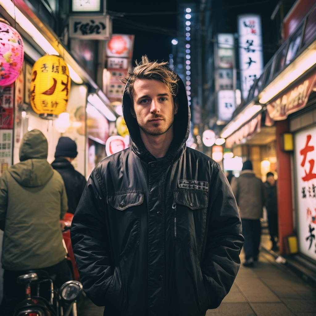 Group of friends enjoying the fading beauty of Japan