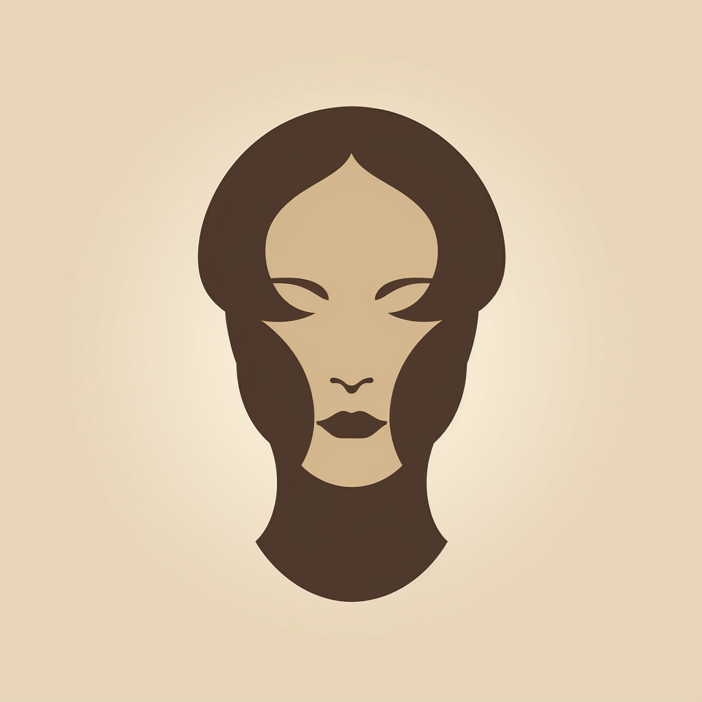 Minimal women face logo design