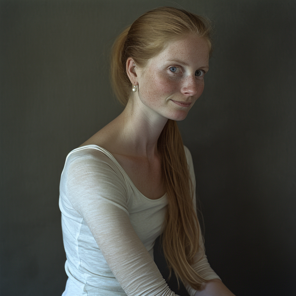 German woman studio portrait