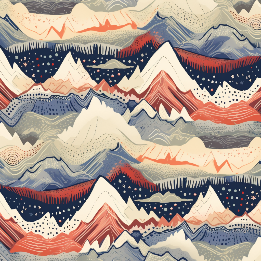 Hand-drawn Fair Isle Mountain Pattern