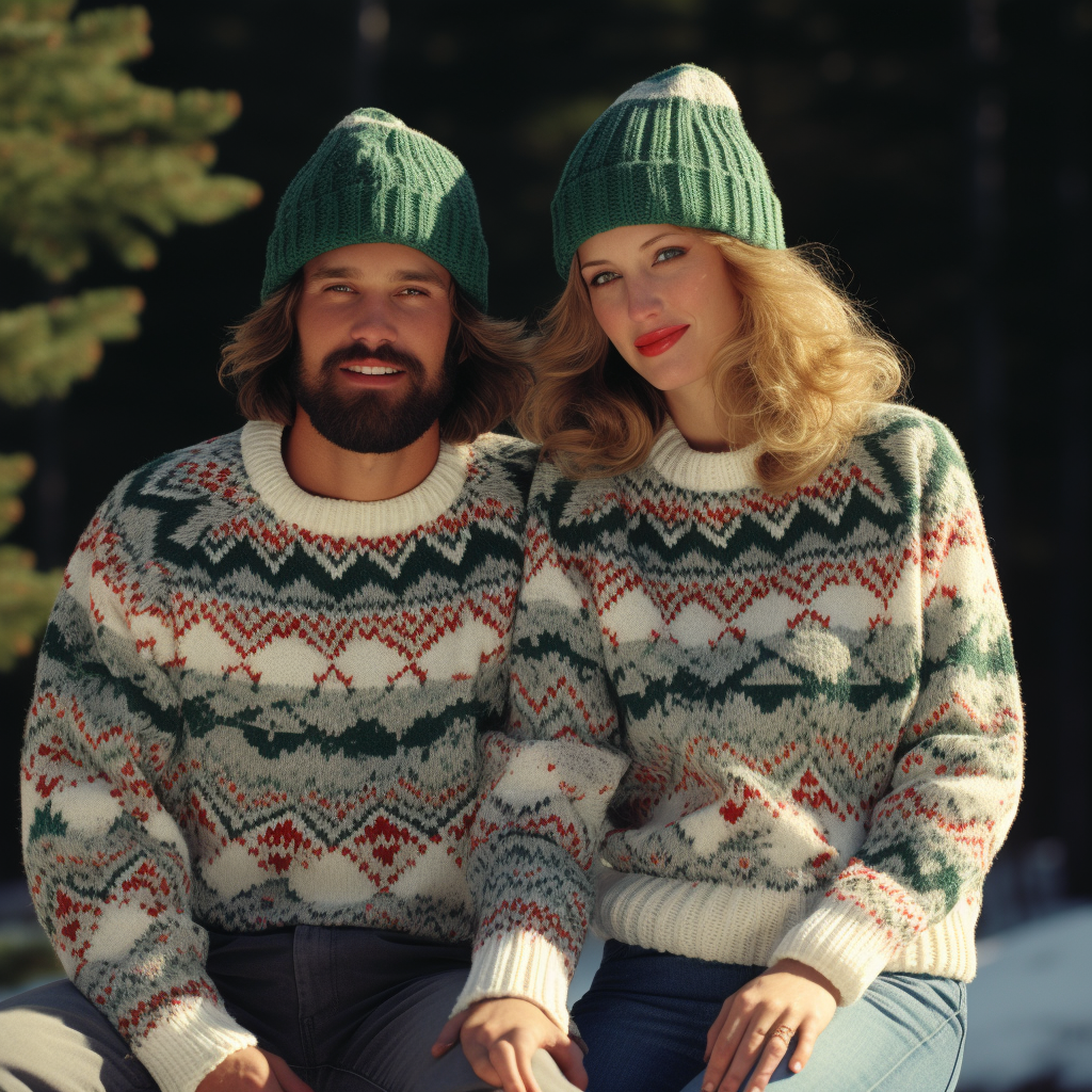 Vintage Fair Isle Mountain Pattern