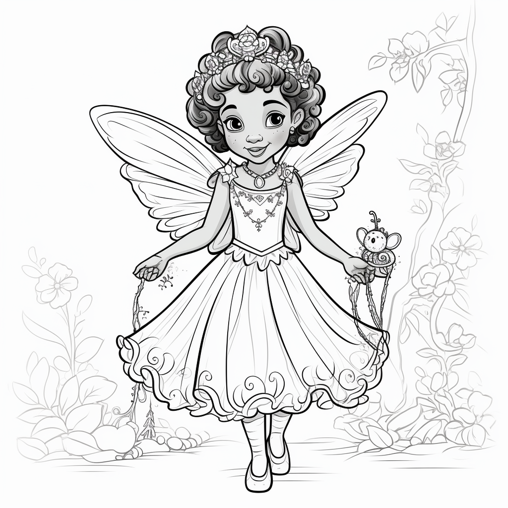 Cute fairy with black girl features