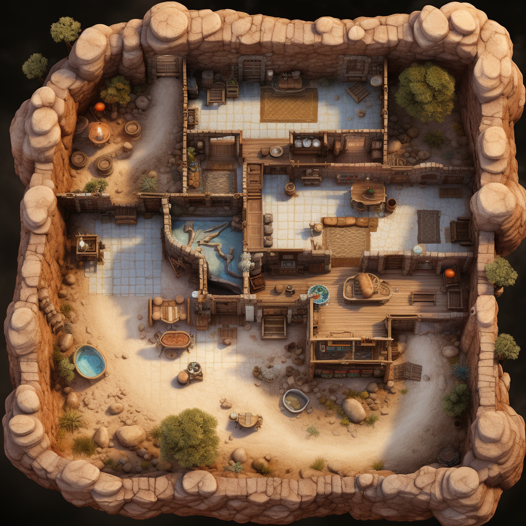 Fairy Desert House Battle Map