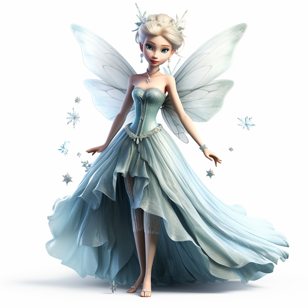 Whimsical fairy in Frozen style