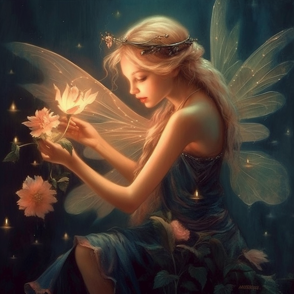 Fairy handing flower