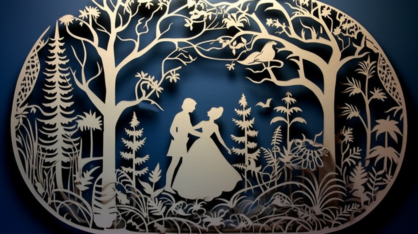 Enchanting paper cut style existence