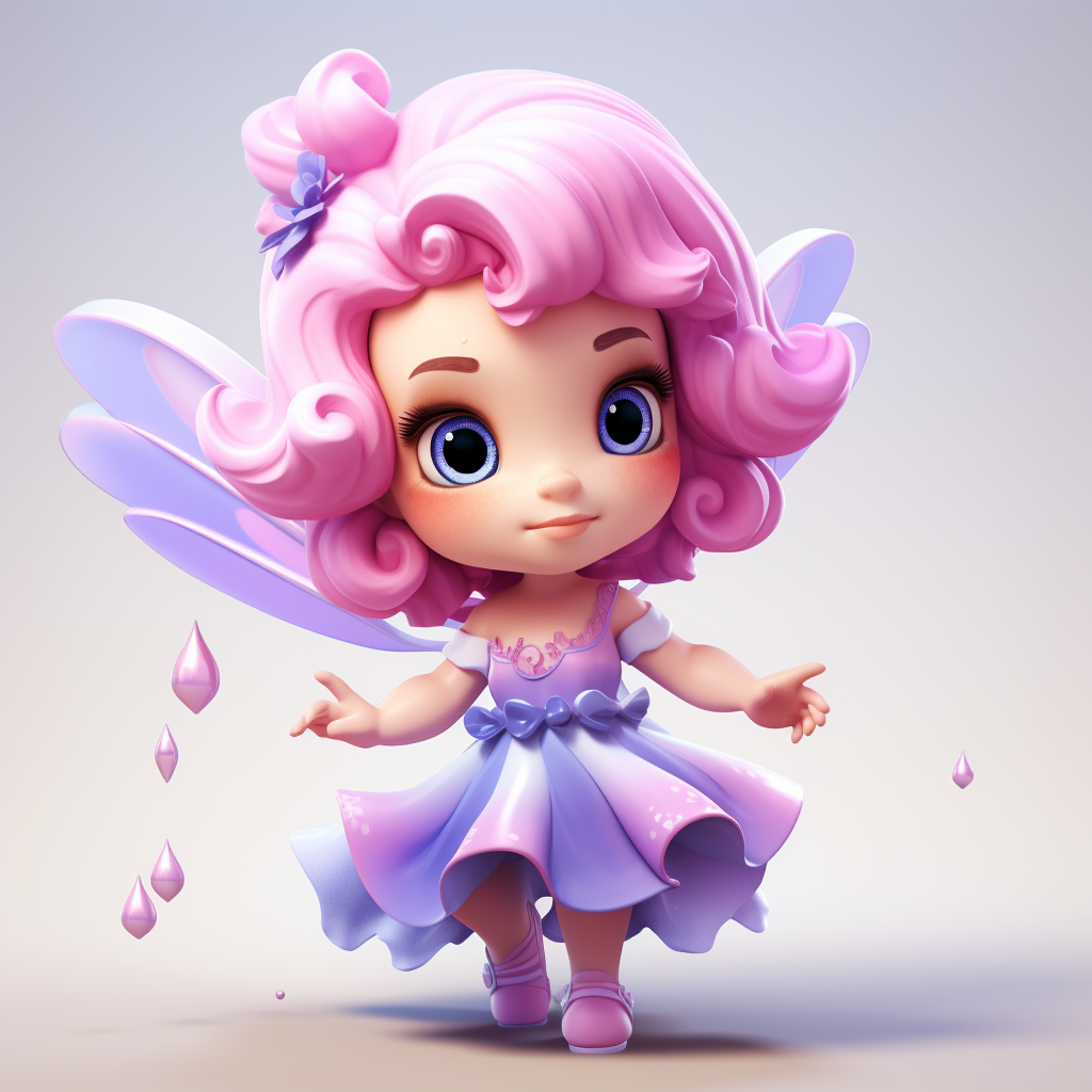 Cute fairy character in Brawlstars style