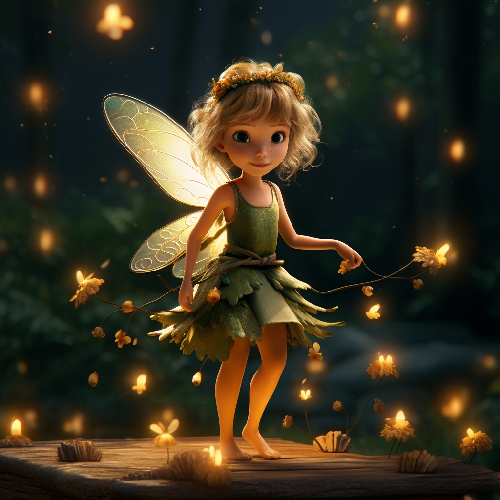 Adorable Fairy Character in Disney Style