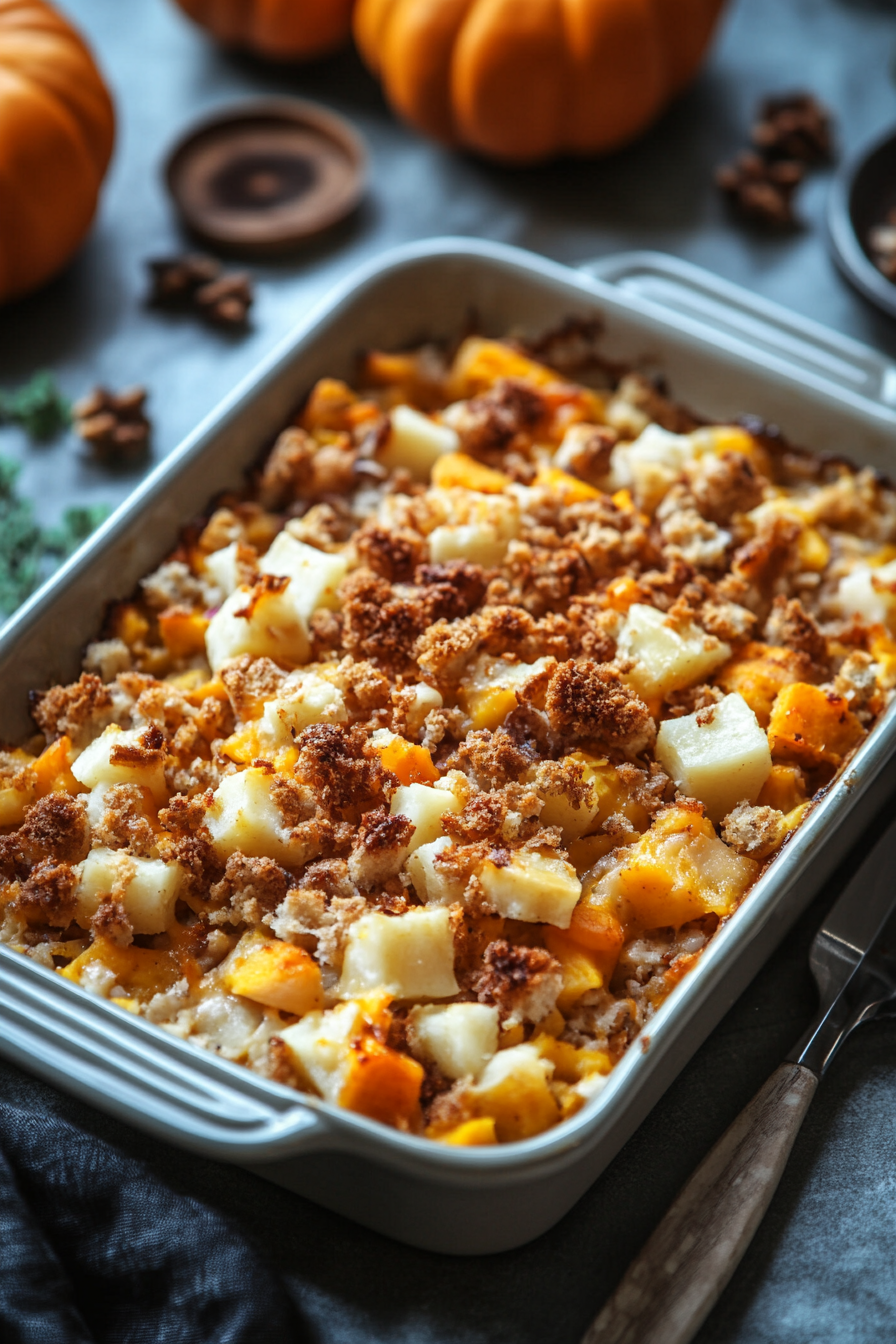 Fall Casserole Recipe Background Image