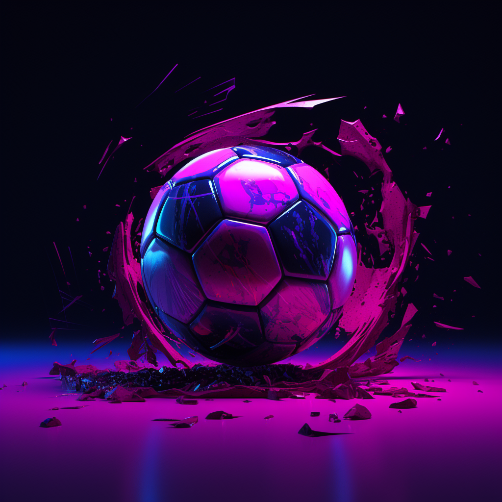 Neon purple fallen goal icon