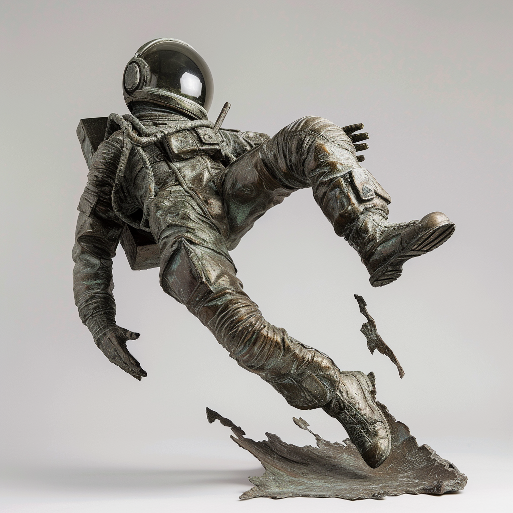 Falling Cosmonaut Sculpture Picture