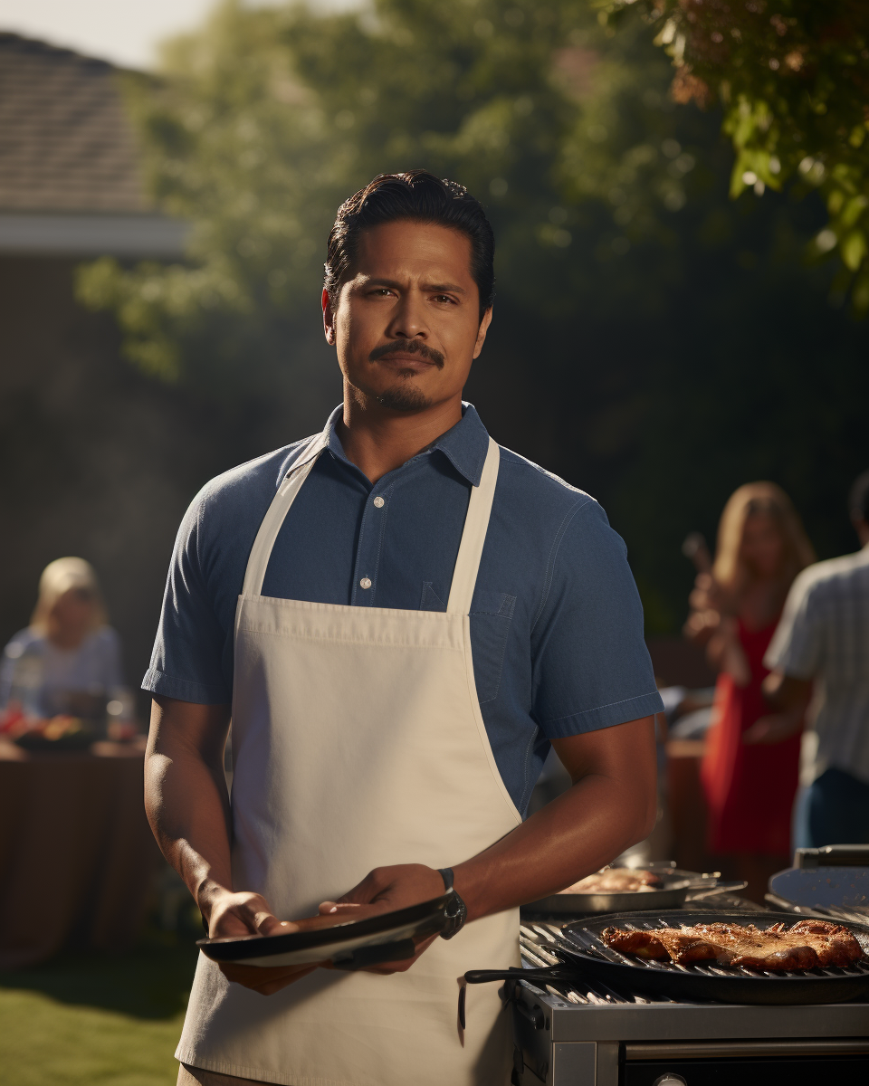 Actor Michael Pena at Family BBQ