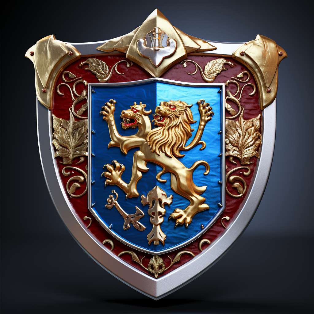 Family Crest with Golden Shield