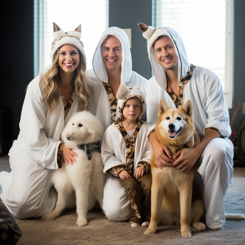 Family with Dog and Human as Pets