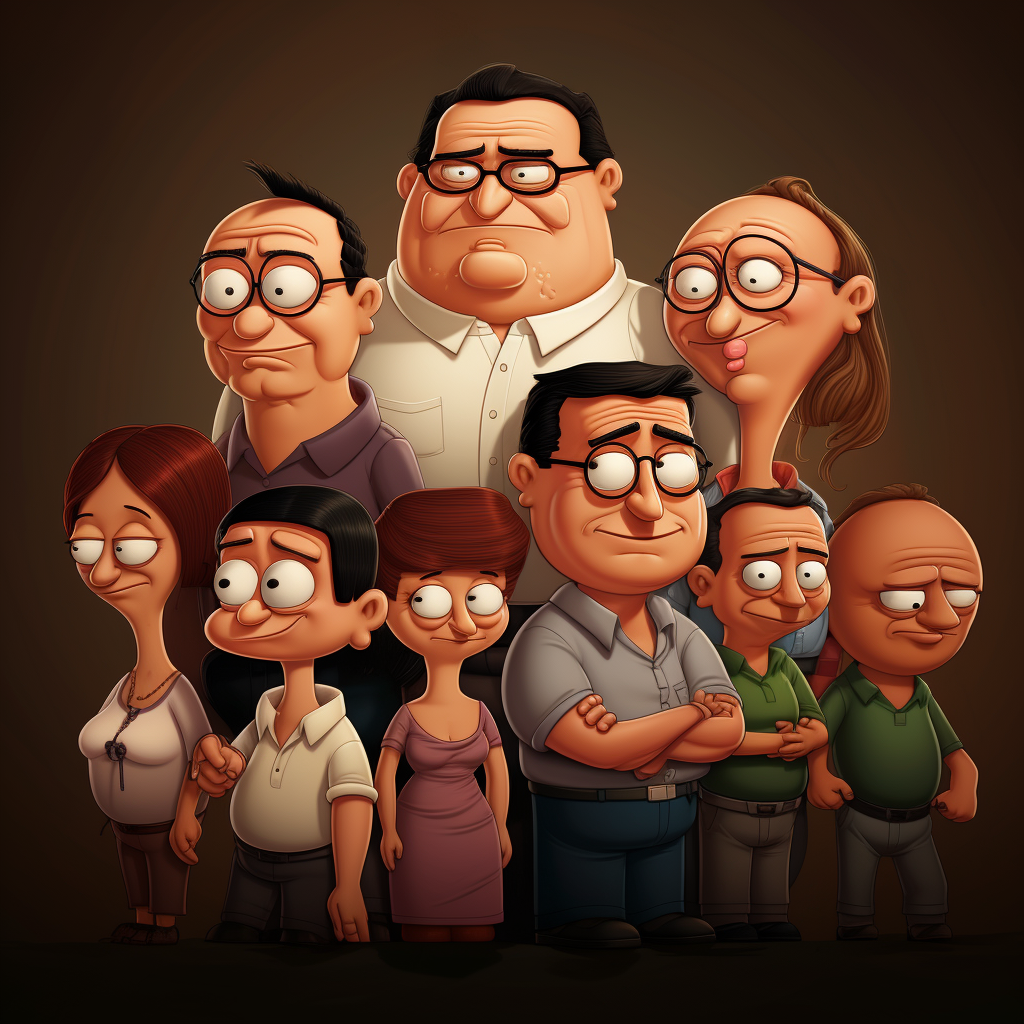 Family Guy cartoon portrait art