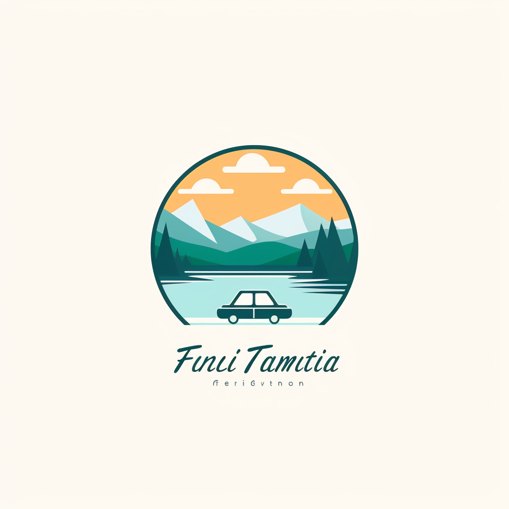 Minimalistic family trip logo design