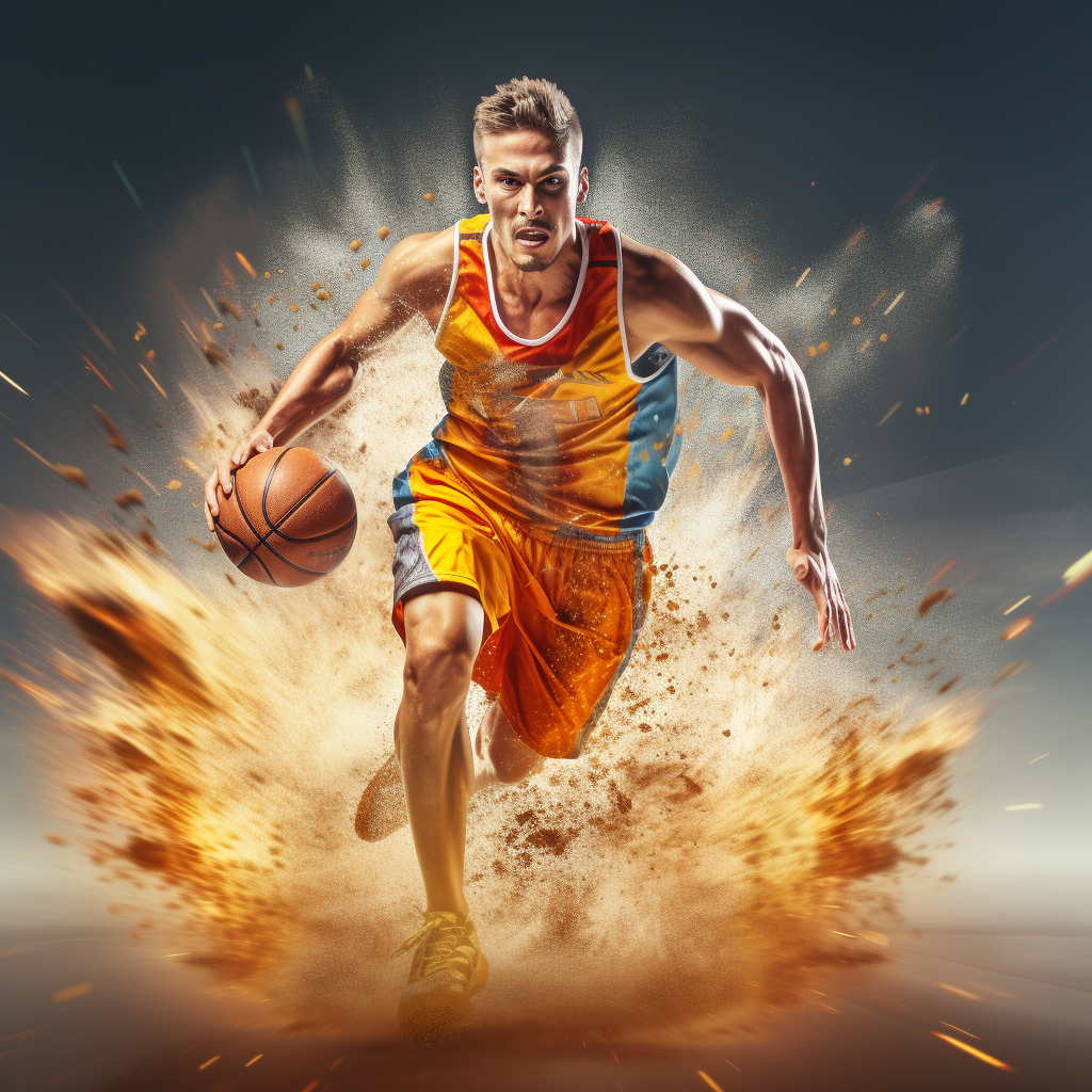 Basketball player in action