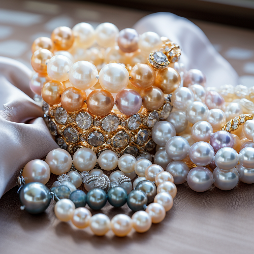 Exquisite famous pearls in raw style