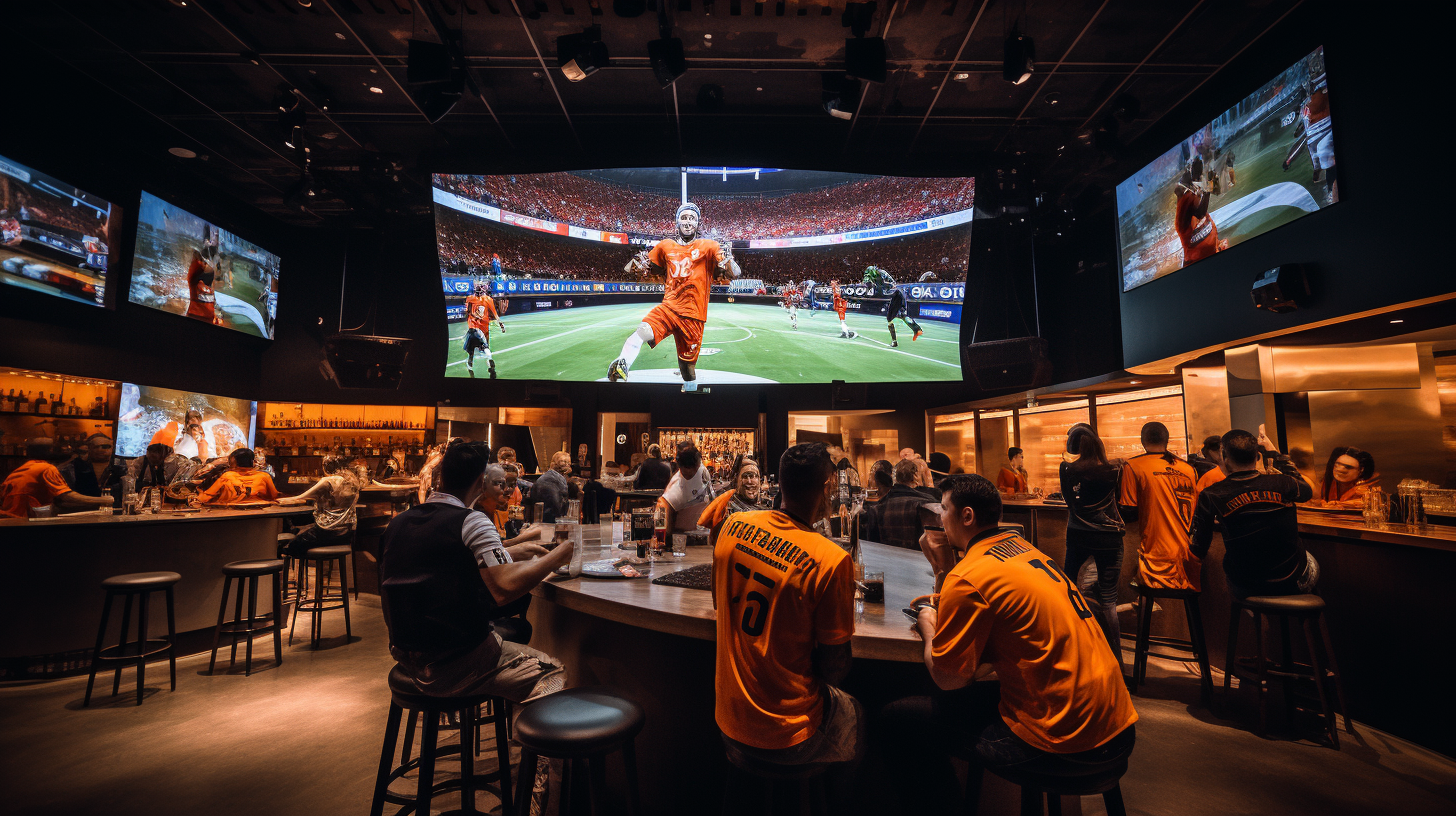 Fan Zone Bar with Germany Soccer Match