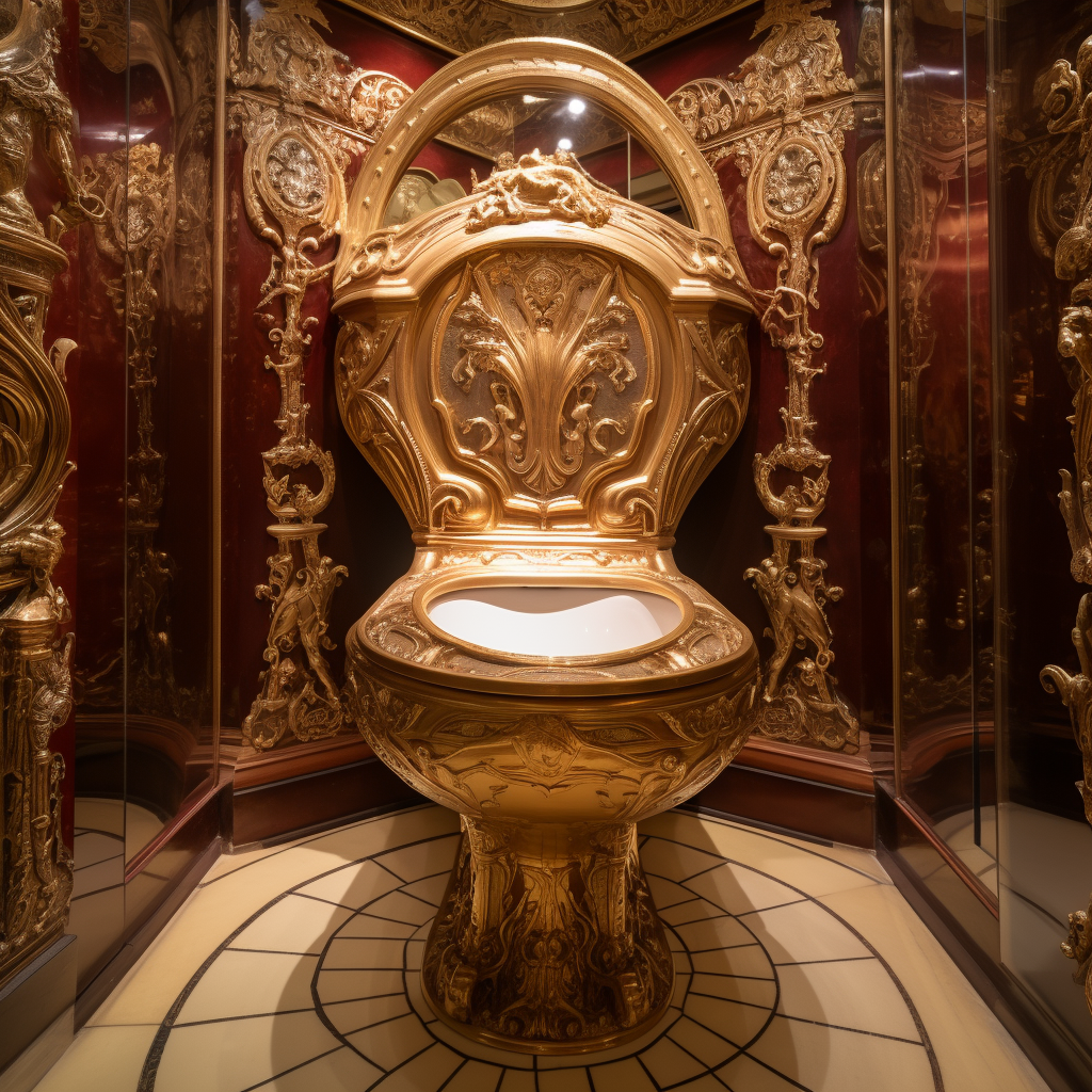 Luxurious toilet interior design