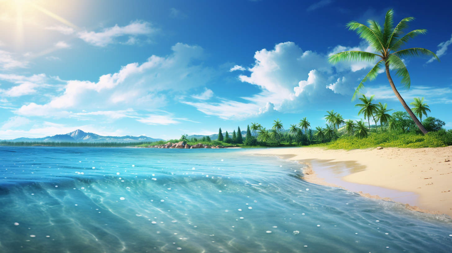 Beautiful summer beach wallpaper image