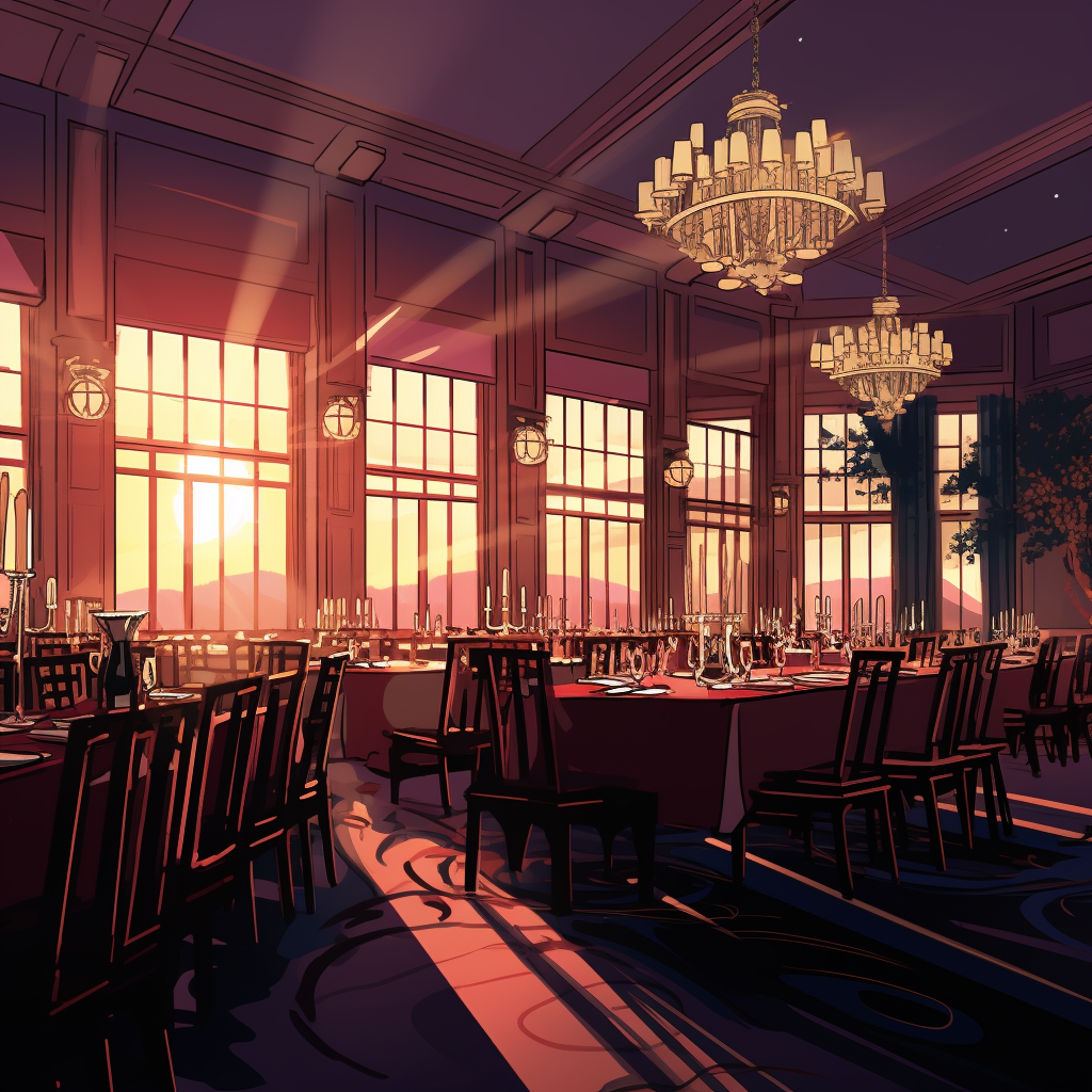 Sophisticated resort entertainment in elegant dinner room