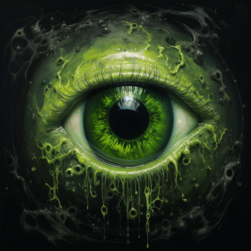 Eyeball made from slime in fantasy artwork