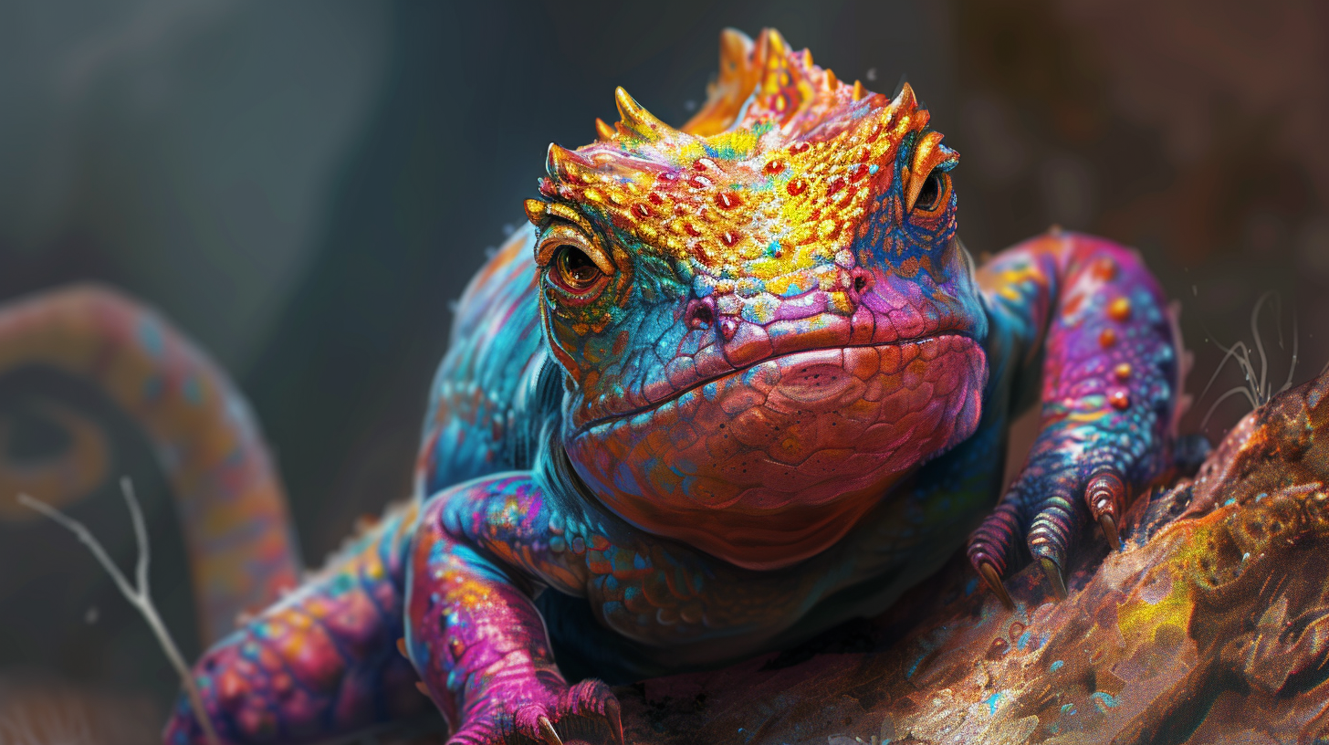 Cool and stylish website with fantasy creature and vibrant colors