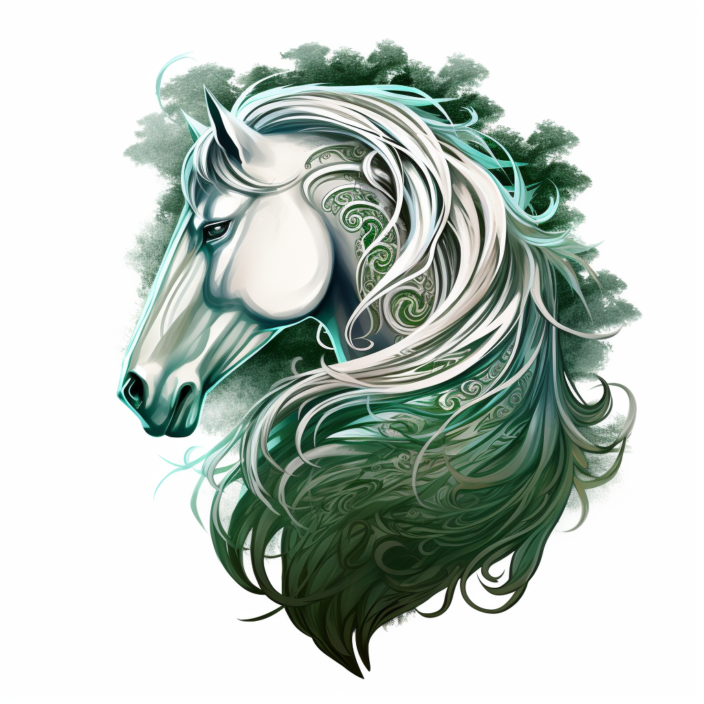 Fantasy Elven Light Horse Logo