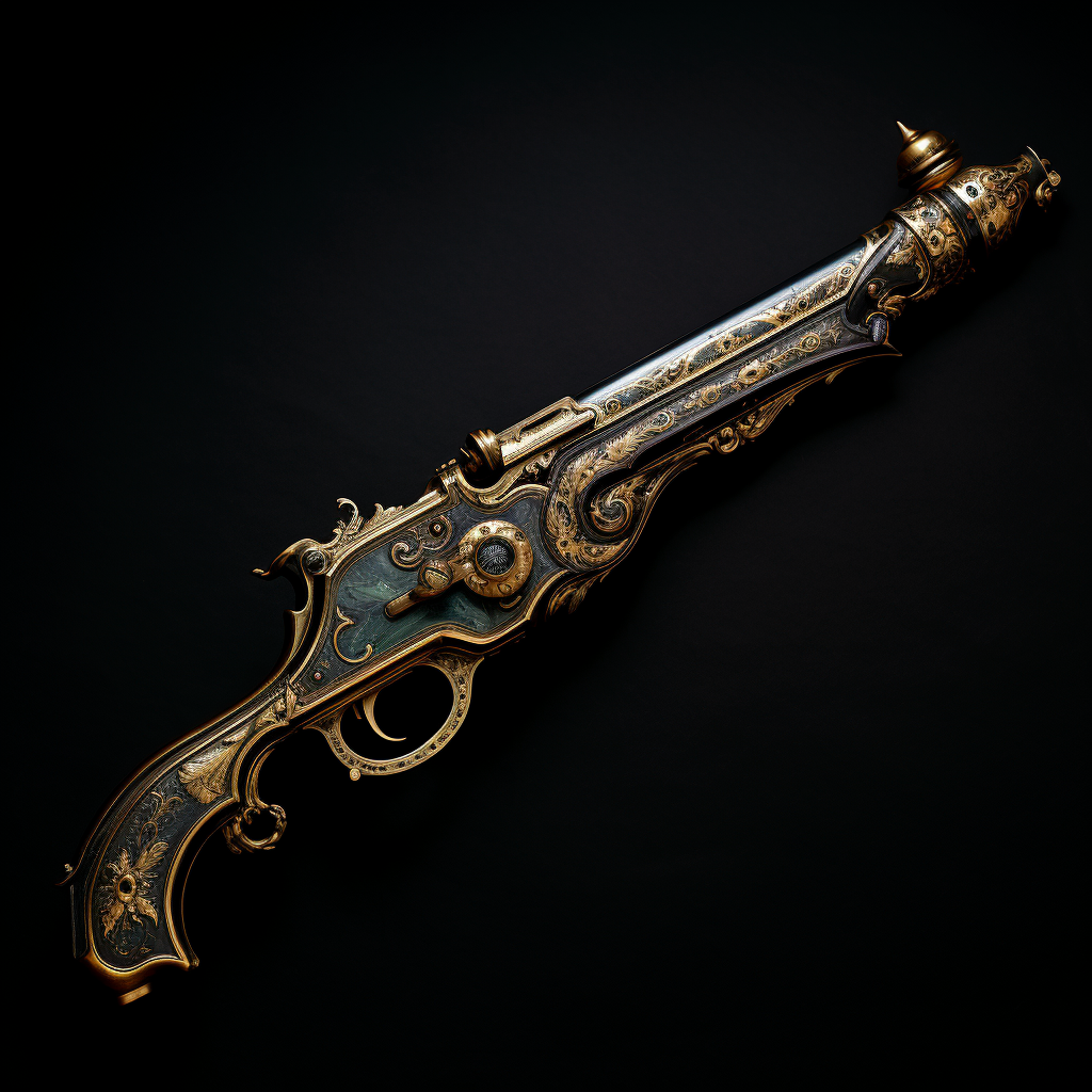 Unique fantasy flintlock rifle weapon