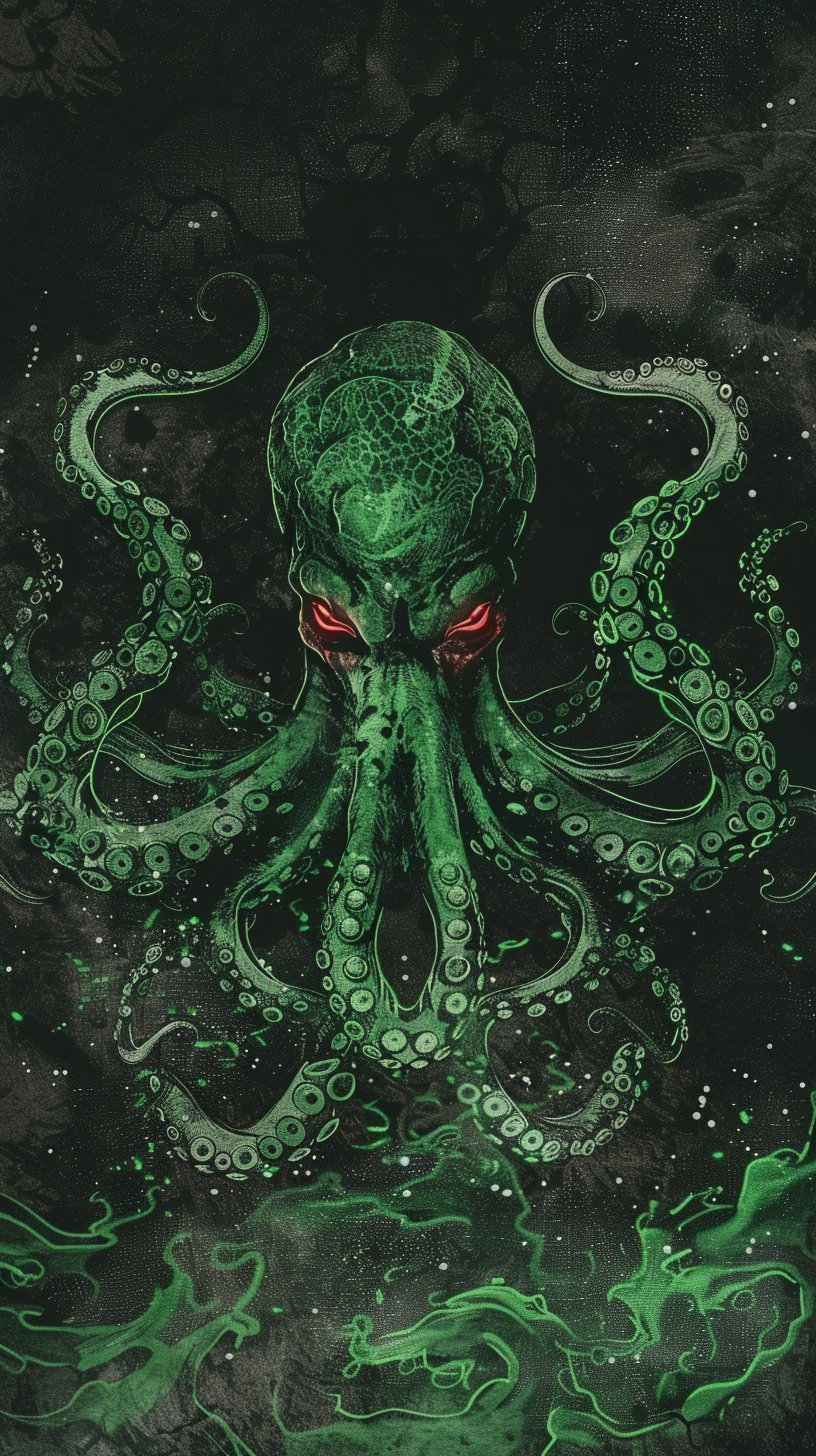 Green Octopus Flag Artwork