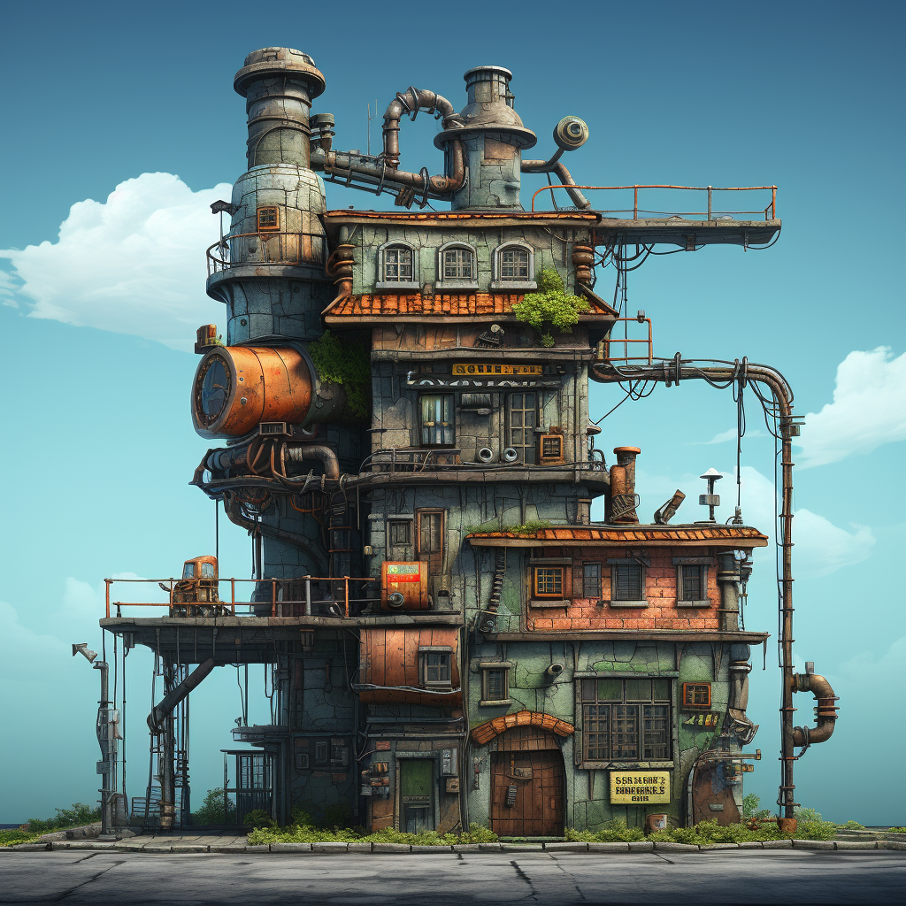 Fantasy industrial building