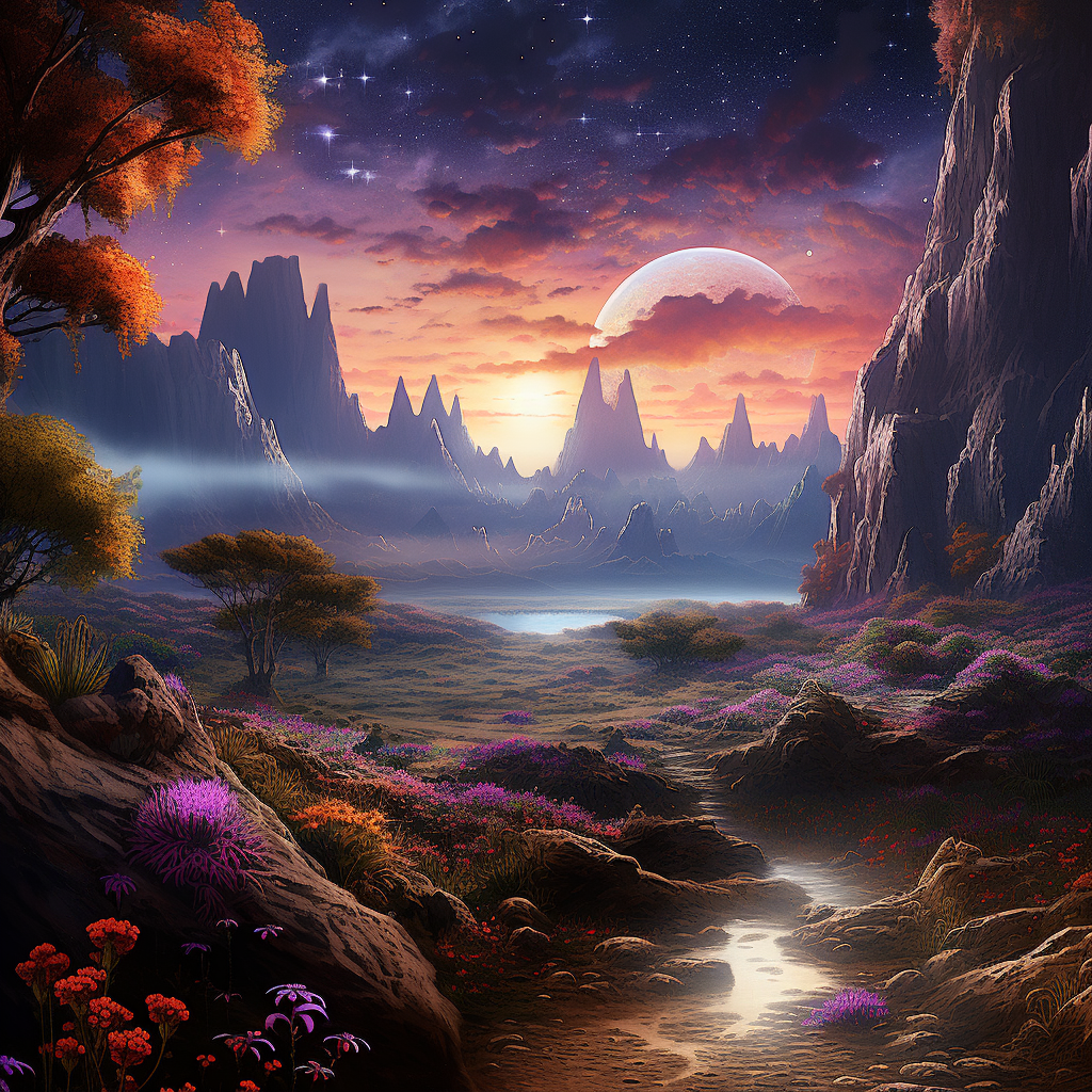 Colorful Fantasy Landscape in Nature