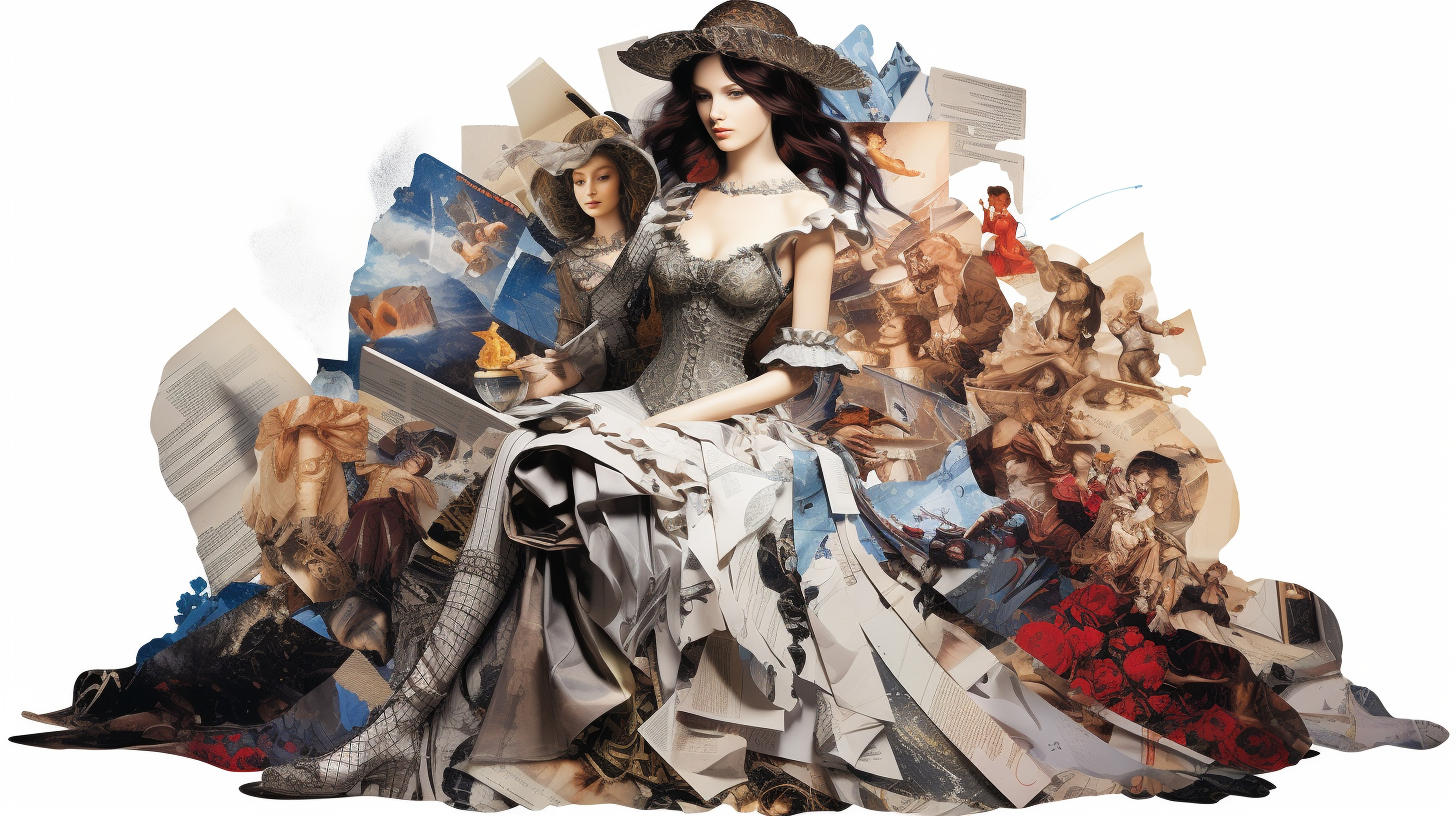 Translite high fantasy magazine cutout collage